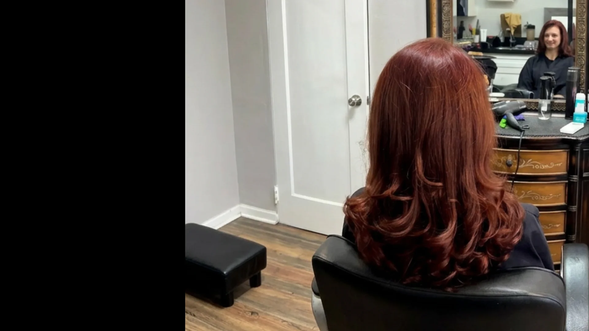 Precision layered haircut styled in private salon West Palm Beach