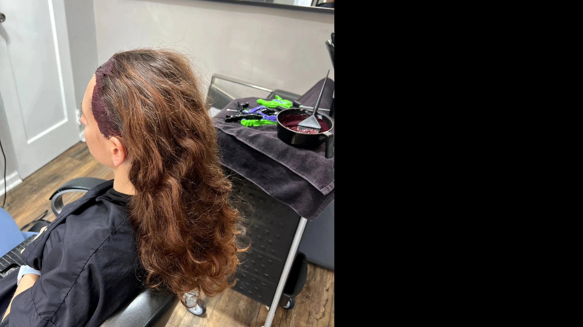 Before precision haircut at West Palm Beach private hair studio