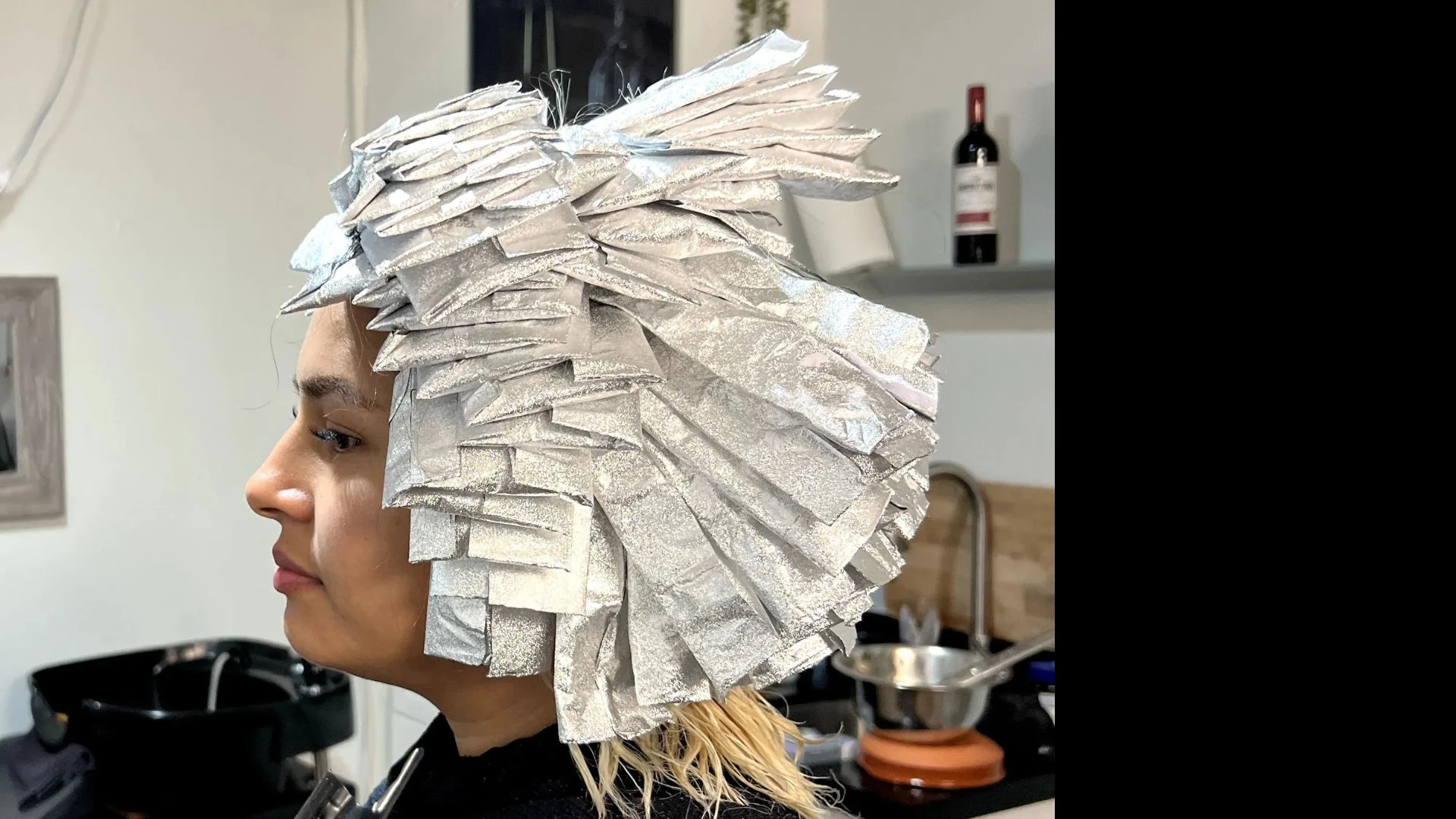 Before hair color correction in West Palm Beach salon